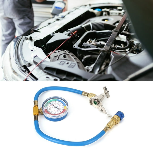 Outil de Réparation pour Climatisation de Voiture Tuyau de Recharge A/C Tuyau de Recharge de Réfrigérant R134a Tuyau de Recharge avec Adaptateur de Jauge Outil de Réparation pour Climatisation de Voiture