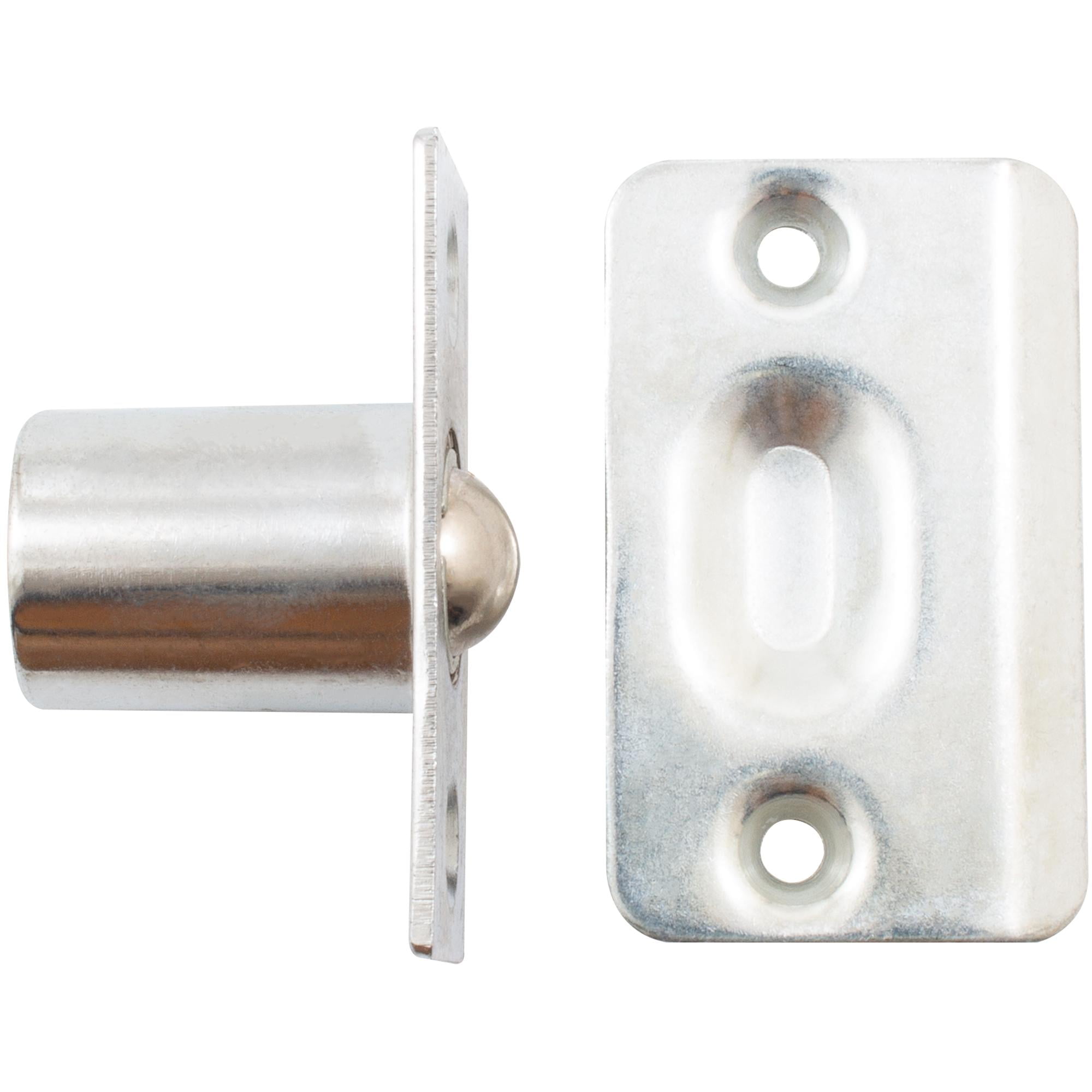 Square Corner Single Adjust Ball Catch, Satin Chrome by Stone Harbor