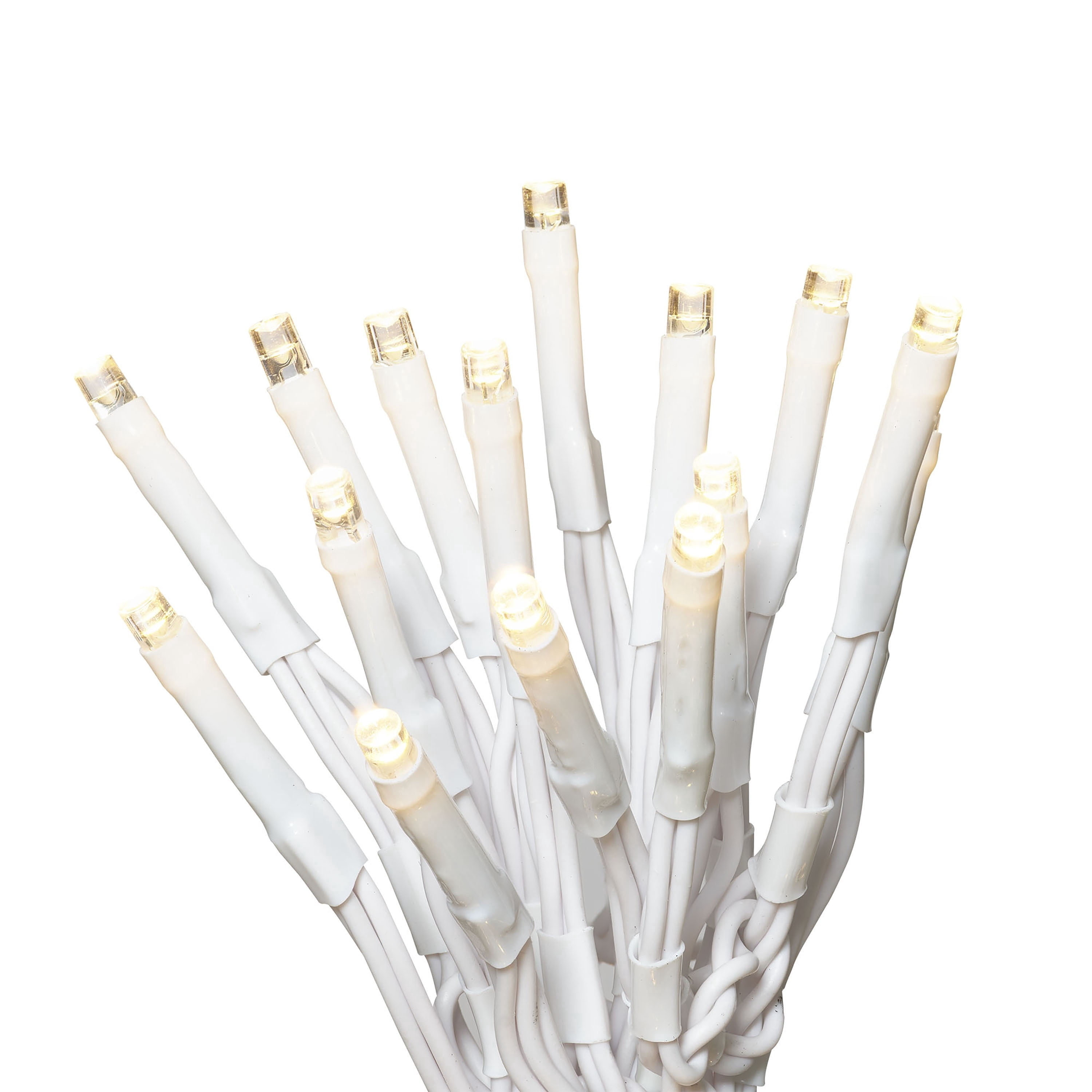 Indoor/Outdoor 200-Count LED 8-Function Micro Christmas Garland Lights, Warm White, White Wire, 9', by Holiday Time