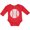 Red, variant on Inktastic Distressed Baseball in White Boys or Girls Long Sleeve Baby Bodysuit
