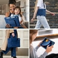 thumbnail image 5 of ShieldPlus Case for iPad iPad 9th/ 8th/ 7th Generation 10.2",Shockproof Case with Rotating Kickstand Handle Grip & Shoulder Strap & Pencil Holder,Sturdy Kids Case for iPad 10.2" (2021-2019),Navy Blue, 5 of 5