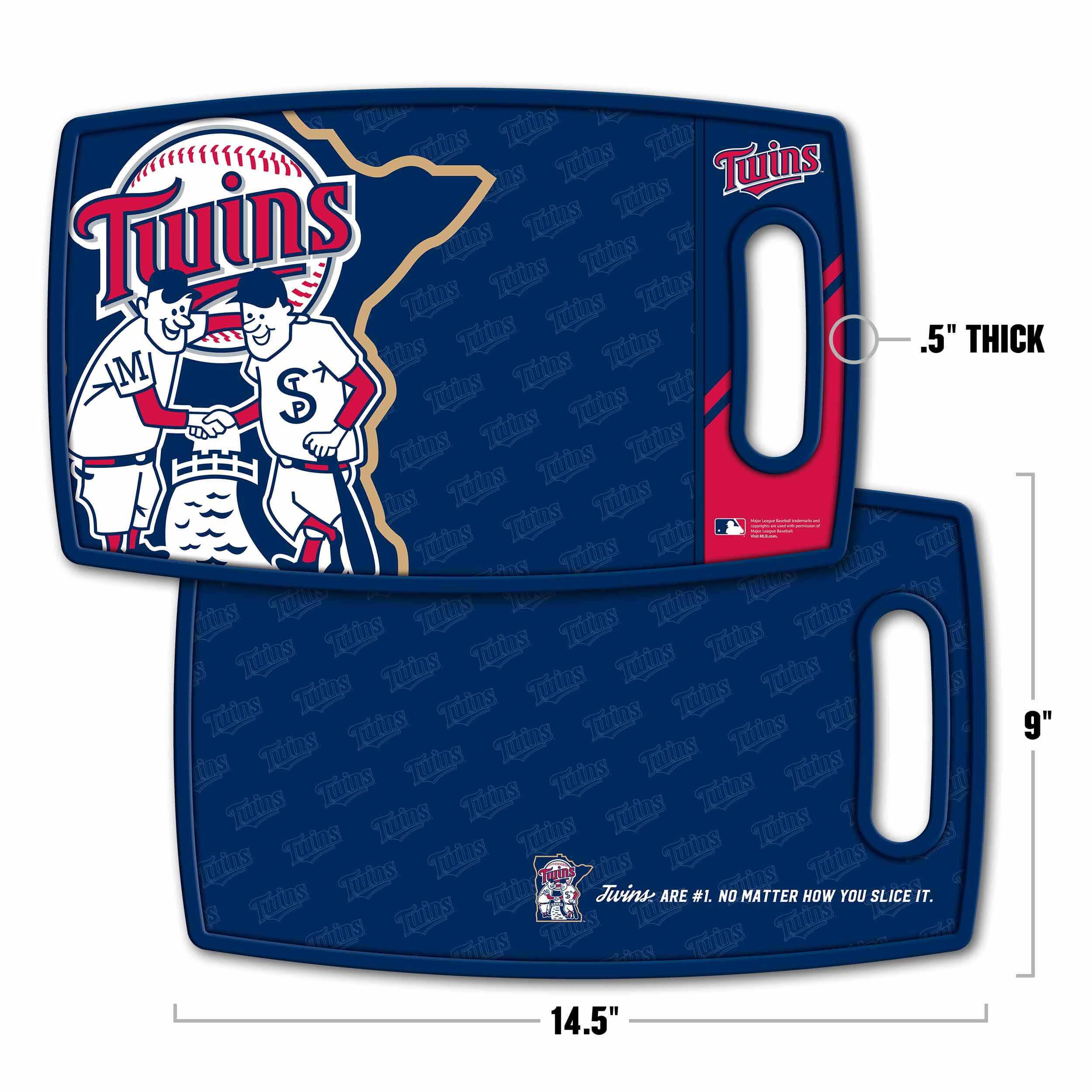 YouTheFan MLB Minnesota Twins Logo Series Cutting Board