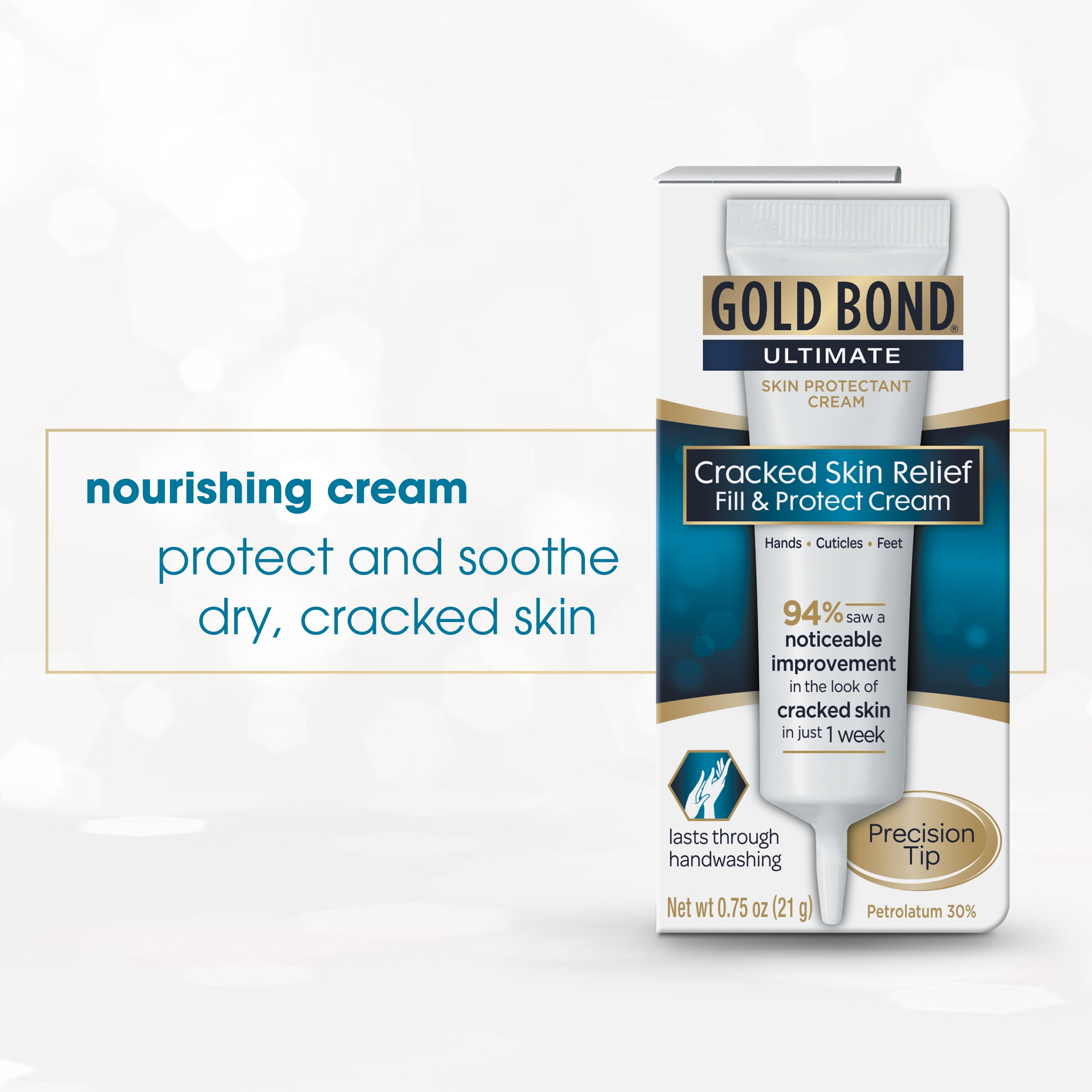 Gold Bond Cream, Cracked Skin Relief Fill & Protect, 0.75oz Tube