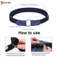 thumbnail image 4 of Spencer Buckle Free Stretch Belts for Men Women 1.3 inches Wide, Buckless Invisible Elastic Belt for Jeans Pants (Blue), 4 of 8