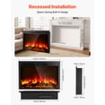 thumbnail image 4 of VEVOR 40in Electric Fireplace Insert Wall Recessed Heater 750W 1500W Remote, 4 of 9