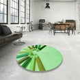 thumbnail image 3 of Ahgly Company Indoor Round Patterned Green Pepper Green Area Rugs, 4' Round, 3 of 6