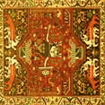 thumbnail image 1 of Ahgly Company Indoor Square Animal Yellow Traditional Area Rugs, 5' Square, 1 of 4