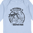 thumbnail image 4 of Inktastic Summer Vacation Mode St. Pete Beach Florida Boys or Girls Long Sleeve Baby Bodysuit, 4 of 5
