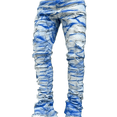 thumbnail image 4 of Boy's Skinny Fit Comfy Jeans Ripped Destroyed Distressed Stylish Slim Washed Denim Jeans Pants Blue 14, 4 of 6