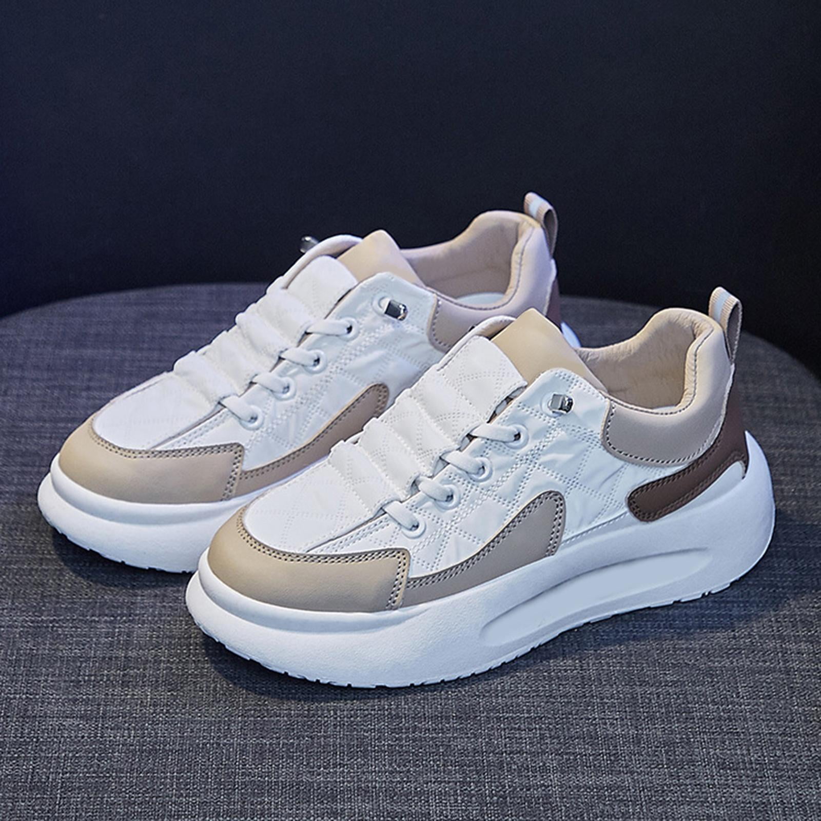 Zapatos informales para adolescentes y mujeres, calzado con suelas de goma,  zapatillas deportivas de moda, zapatos de PU con cordones, zapatillas para 