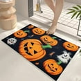 thumbnail image 5 of Halloween Bath Mats, Halloween Colorful Pumpkin Bathroom Decorations, Non-Slip Microfiber Bath Rugs, Bathroom Decor Pumpkin Rug for Shower, Tub, Sink, Machine Washable, 19.69X23.62 inch, 5 of 7