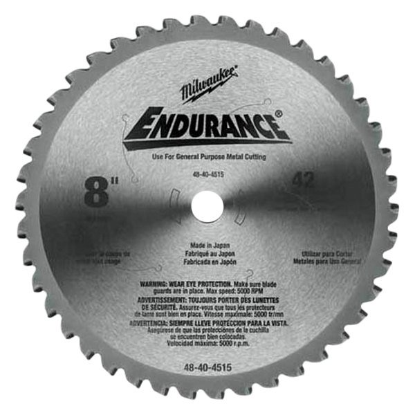 Milwaukee 8" Dry Cut Metal Cutting Circular Saw Blade with 42 Carbide
