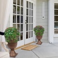thumbnail image 4 of WORTH 22 inch Urn Planter,Dark Golden Front Door Planters Outdoor Set of 2, Plastic Round Planter, Classic Pedestal Decorative Plant Pots Large Plant Pot Tree Pot, 4 of 7