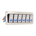 thumbnail image 3 of 6 Gang Rocker Switch Panel 12V 24V Blue LED Waterproof SPST On Off Pre Wired Switch for Car Boat Truck UTV, 3 of 22