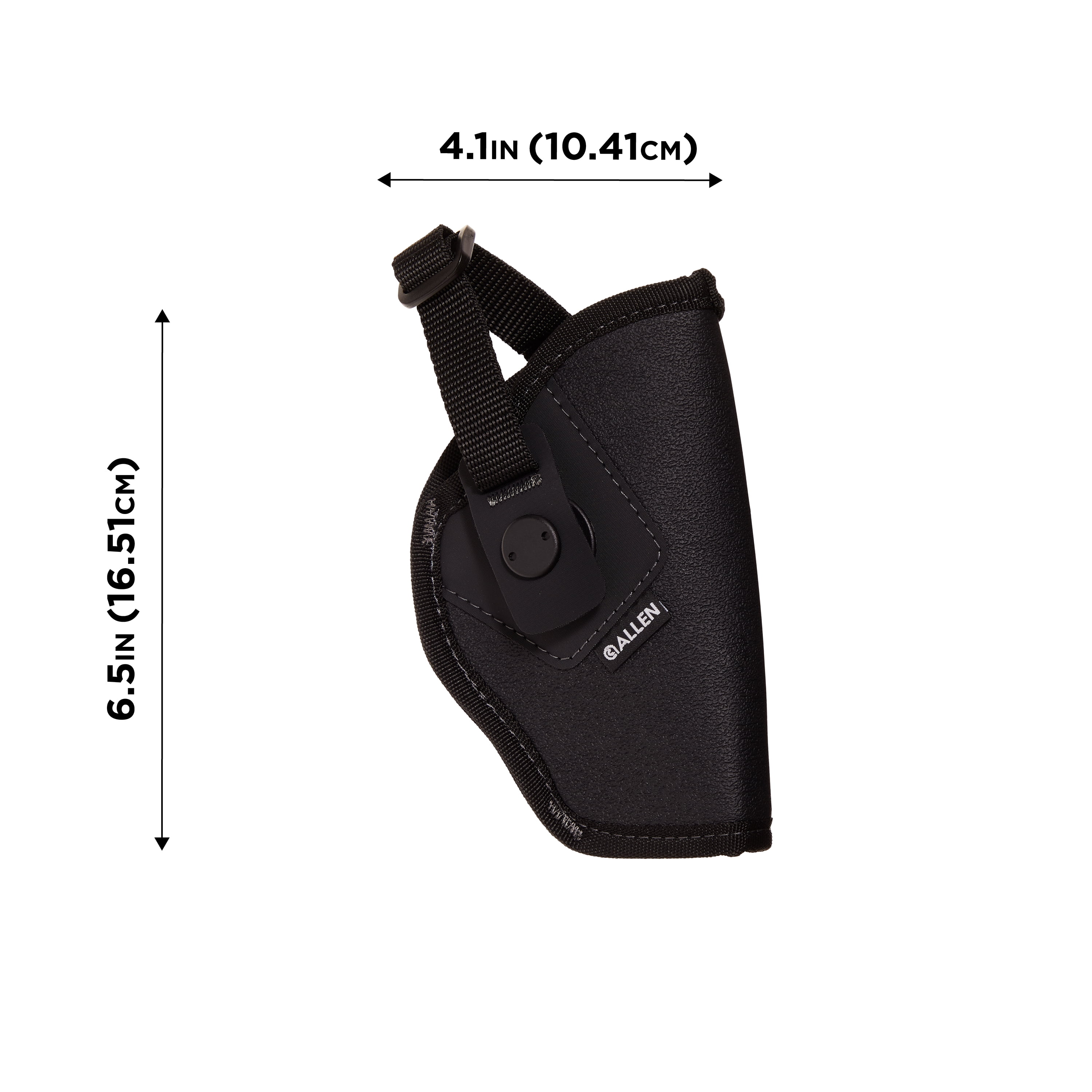 Allen Company Magnetic Quick Release Firearm Hip Holster, 4"-5," Black, Polyester, 0.26 lb