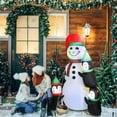 thumbnail image 2 of iMounTEK 6ft Christmas Inflatables Snowman Outdoor Yard Decor with LED Lights Christmas Blow Up Decoration Garden, 2 of 7