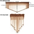 thumbnail image 7 of PearAge Curtains Valance for Living Room, Window Sheer Treatment for Kitchen, 51"W x 24"L Brown 1PC, 7 of 7
