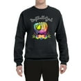 thumbnail image 2 of Wild Bobby, Colorful Softball Girl, Sports, Unisex Crewneck Graphic Sweatshirt, Black, Small, 2 of 5