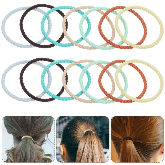 Raindrops 100Pcs Bulk Elastic Hair Ties Assorted Colors for Braids Ponytails and Hair Styling