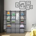 thumbnail image 7 of SalonMore 20-Cube DIY Plastic Closet Wardrobe with Hanging Rod, 7 of 7