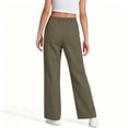 thumbnail image 4 of Landzoo Little Girls School Uniform Pants Straight Leg With High Waisted Fall Casual Kid Girls Baggy Trousers, 4 of 6