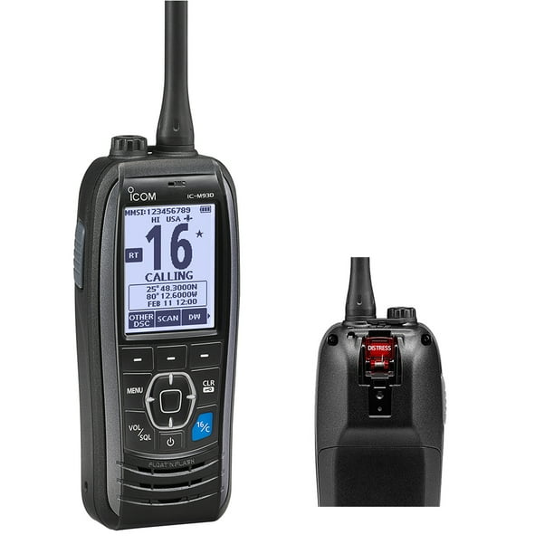 ICM93D Marine VHF Handheld Radio with GPS & DSC, 5W