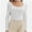 White, variant on Womens Long Sleeve Scoop Neck Ribbed Knit Fitted Casual Tops Tee Slim Basic Shirts
