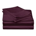 thumbnail image 2 of BNM 300 Thread Count Egyptian Cotton Sheet Set, Twin, Plum, 2 of 6