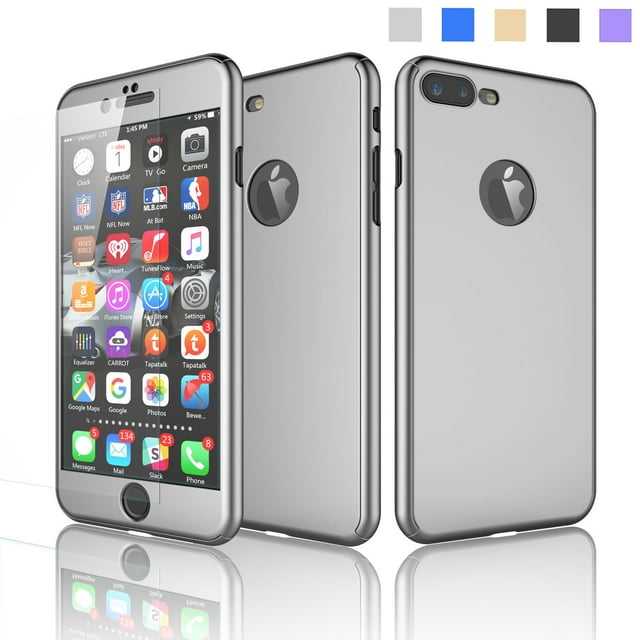 iPhone 7 Plus Case, iPhone 7 Plus Sturdy Cover, Slim Fit Full Protective Anti-Scratch Cover Case iPhone 7 Plus With Screen Protector For iPhone 7 Plus 5.5" -Rose Gold