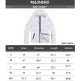 thumbnail image 6 of MADHERO Men's Puffer Jacket Water-Resistant Insulated Down Alternative Outerwear Coats White Size L, 6 of 6