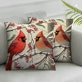thumbnail image 2 of Nawypu  Red Bird Throw Pillow Covers Set of 2 Sparrow Couch Pillow Cases Square Cushion Cover for Home Bed Sofa Decorative, 2 of 6