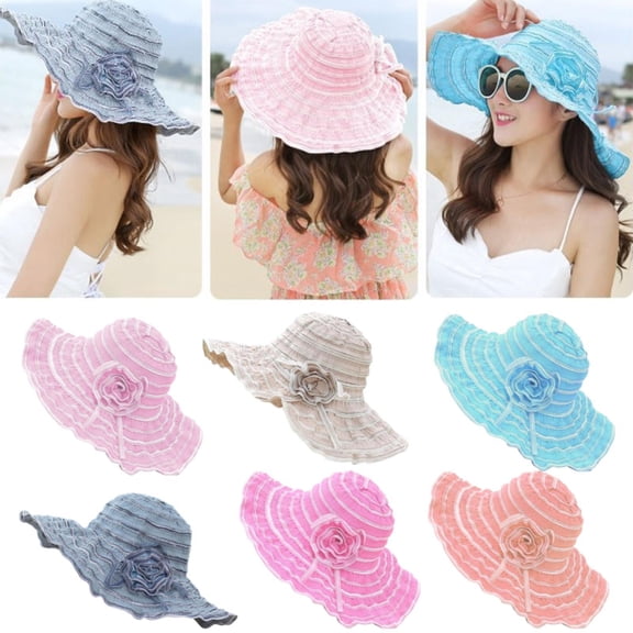HNMKIU Children's Summer Sun Bucket Hat with Wide Brim Foldable Design for Beach and Outdoor Activities Hot Pink,A