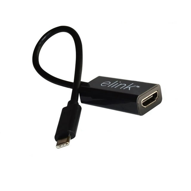 Elink - 4K Compatible USB Type-C vers HDMI Adaptateur, Noir