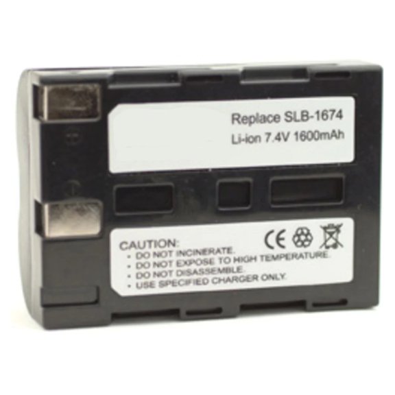Batteries N Accessories BNA-WB-SLB1674 Digital Camera Battery - li-ion, 7.4V, 1600 mAh, Ultra High Capacity Battery - Replacement for Samsung SLB-1674 Battery