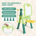 thumbnail image 6 of Joyooss Kids Easel, 2-in-1 Adjustable Standing Art Easel for Toddlers, Magnetic Chalkboard & Whiteboard with Accessories, Blue, Ages 3+, 6 of 8