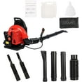 thumbnail image 2 of 63CC Backpack Gas Powered Leaf Blower, Commercial 665CFM 3HP 2-Cycle Powerful Lightweight Gasoline Grass Lawn Blower with Harness Air-Cooled & Fuel Tank for Yard Lawn Care, Snow Removal, 2 of 7