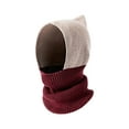 thumbnail image 2 of Winter Knitted Winter Hat Windproof Hooded Scarf Balaclava Beanie Hat for Women, 2 of 8