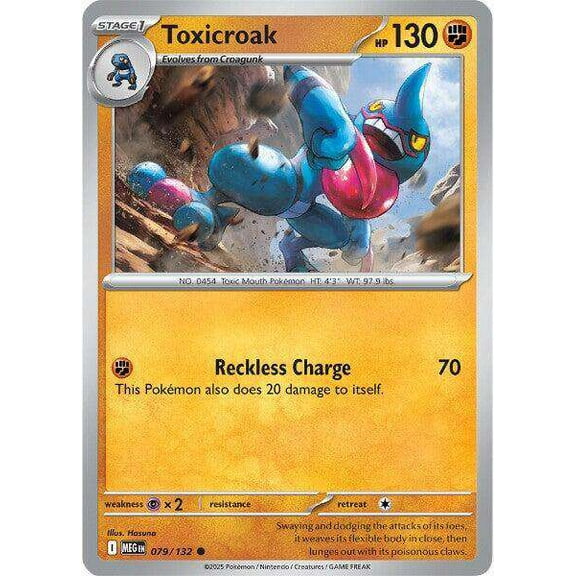 Pokemon ME01: Mega Evolution Common Toxicroak #79