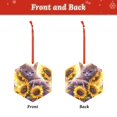 thumbnail image 2 of Cauagu Daisy Sunflower Lazy Cat Pattern Acrylic Christmas Pendant,1-Pack Christmas Ornaments Xmas Tree Decor Christmas Décor with Ribbon Cute Tree Hanging for Party Favors-Hexagon, 2 of 7