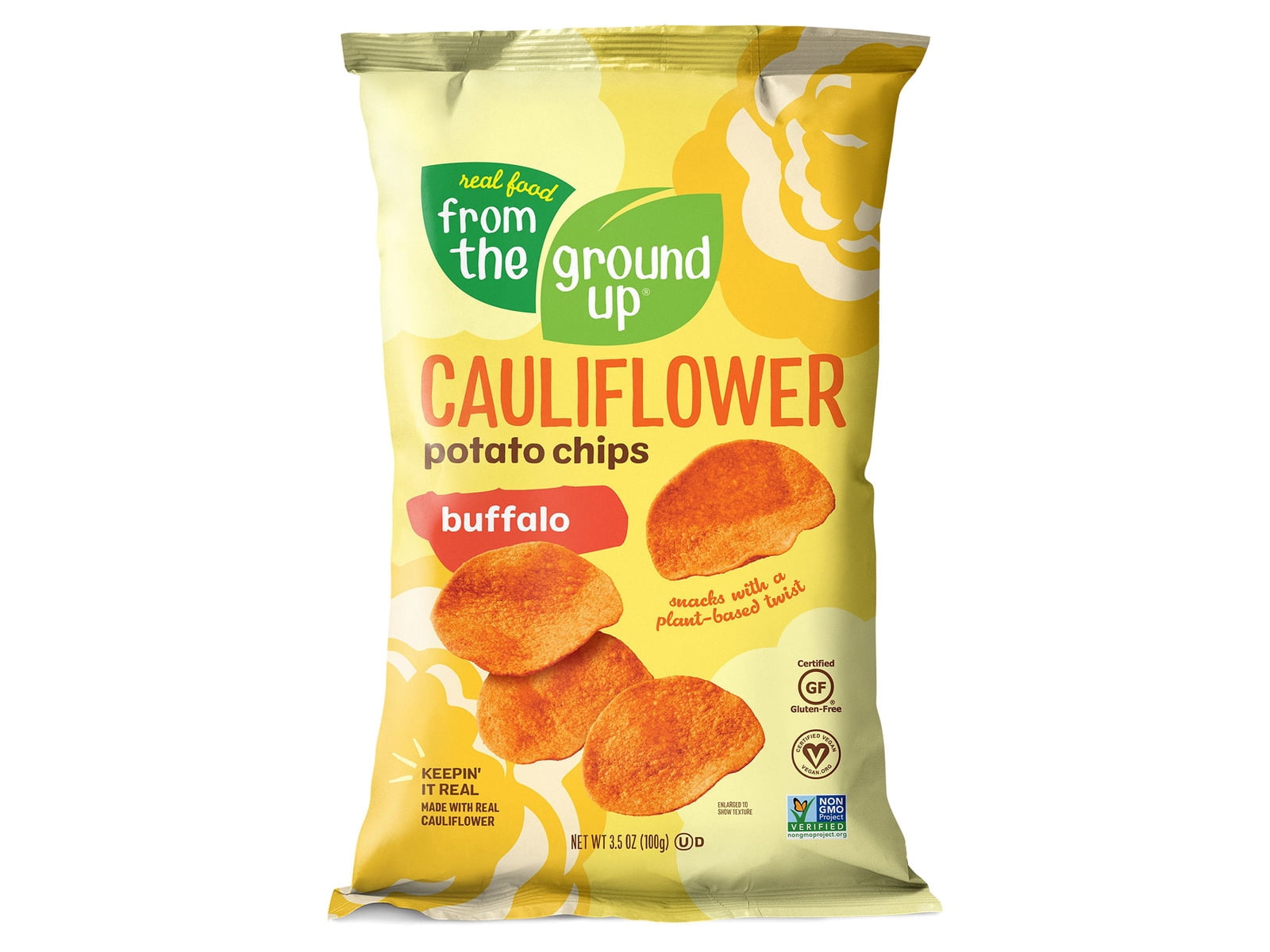 From The Ground Up Buffalo Cauliflower Potato Chips, 4Pack 3.5 oz