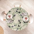 thumbnail image 4 of Ambesonne Nature Fitted Round Tablecloth, Olives and Leaves Pattern, 36"- 40" Diameter, Slate Brown Taupe and Umber, 4 of 5