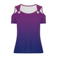 thumbnail image 6 of Patlollav Womens Shirts,Woman Summer Print Short Sleeve V-Neck T-Shirts Casual Tops Clothes, 6 of 6