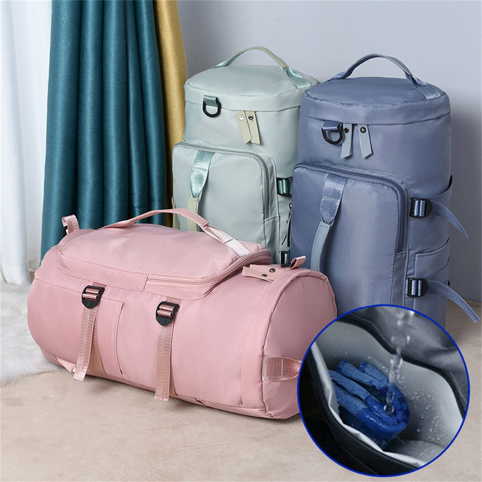 JAHH Gym Bag for Women Wet Pocket Overnight Bags Yoga Travel Swimming Camping Lightweight Men Sports Duffle Bag with Shoe Compartment