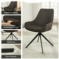 thumbnail image 2 of ALEAVIC Set of 4 Modern Swivel Dining Chair Linen Accent Chair, Black, 2 of 6