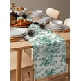 thumbnail image 2 of Table Runner Dresser Scarf 16 x 72 Inch Chinese Style Green Garden Plant Mountain River Boat Table Runners Non-Slip Heat Kitchen Dining Table Decor for Indoor Outdoor Home Party Decoration, 2 of 7