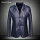 thumbnail image 4 of Traje de otoño e invierno de longitud media para hombre, cuello de traje de hombre gordo de talla grande, cuero PU, 4 of 5