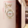 thumbnail image 3 of 7.5" Vintage Style Double Sided Wall Clock Large Hanging Home Dining Study Decor, 3 of 9