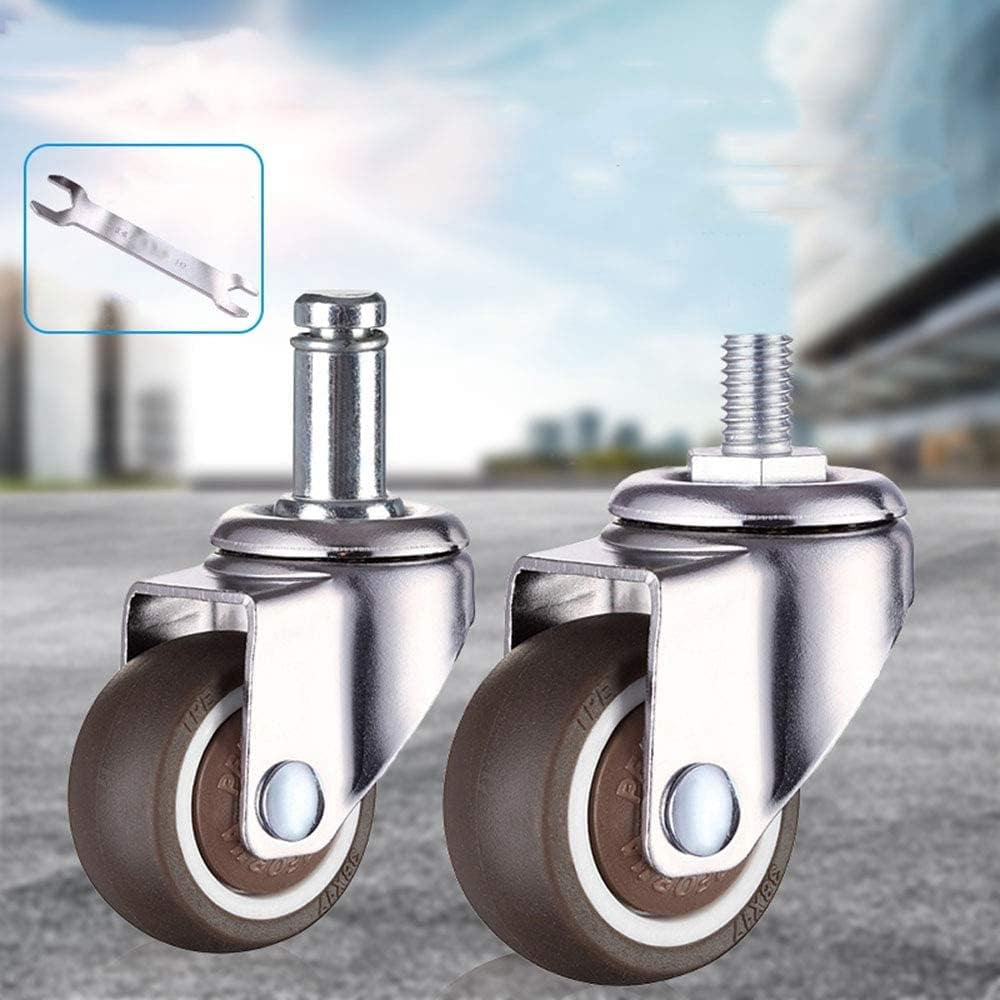 Gamvdout Replacement Chair Caster Wheels 2'' Swivel Caster with Plug-in Stem Quiet Smooth Rolling Casters for Hardwood Carpet Tile Floors Set of 5 I