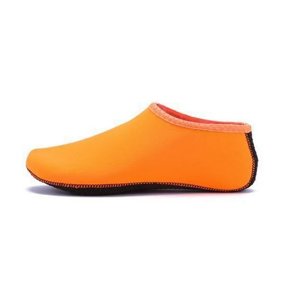 AUQ Swim-Shoes,Versatile Multi-Purpose Water-Shoes,Cushioned Comfort Aqua-Socks for Maximum Enjoyment on the Beach,Orange