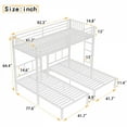 thumbnail image 4 of Twin over Twin & Twin Bunk Beds for 3, Twin XL over Twin & Twin Bunk Bed Metal Triple Bunk Bed, White, 4 of 18